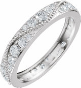 14K White Gold 9/10 CTW Lab-Grown Diamond Eternity Band