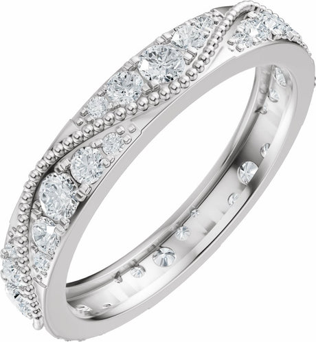 14K White Gold 9/10 CTW Lab-Grown Diamond Eternity Band