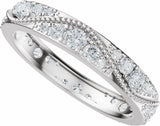 14K White Gold 9/10 CTW Lab-Grown Diamond Eternity Band