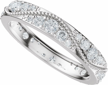 14K White Gold 9/10 CTW Lab-Grown Diamond Eternity Band