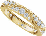 14K Yellow Gold 9/10 CTW Lab-Grown Diamond Eternity Band