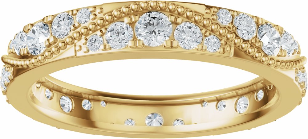 14K Yellow Gold 9/10 CTW Lab-Grown Diamond Eternity Band