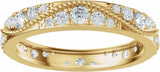 14K Yellow Gold 9/10 CTW Lab-Grown Diamond Eternity Band