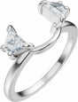 14K White Gold 5/8 CTW Lab-Grown Diamond Wrap Ring Enhancer