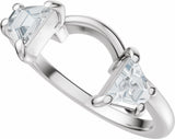 14K White Gold 5/8 CTW Lab-Grown Diamond Wrap Ring Enhancer