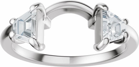 14K White Gold 5/8 CTW Lab-Grown Diamond Wrap Ring Enhancer