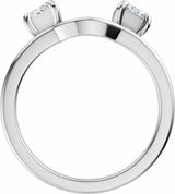 14K White Gold 5/8 CTW Lab-Grown Diamond Wrap Ring Enhancer