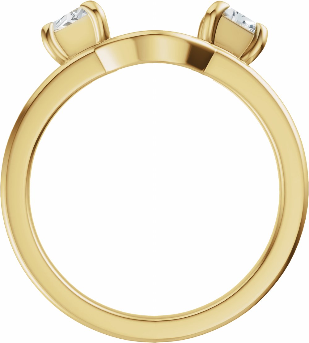 14K Yellow Gold 5/8 CTW Lab-Grown Diamond Wrap Ring Enhancer