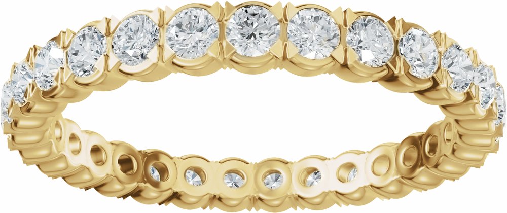 14K Yellow Gold 1 CTW Lab-Grown Diamond Eternity Band Size 5.5