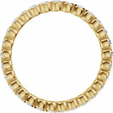 14K Yellow Gold 1 CTW Lab-Grown Diamond Eternity Band Size 5.5