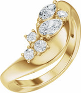 14K Yellow Gold 1/2 CTW Lab-Grown Diamond Contour Band