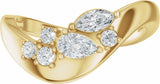 14K Yellow Gold 1/2 CTW Lab-Grown Diamond Contour Band