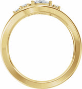 14K Yellow Gold 1/2 CTW Lab-Grown Diamond Contour Band