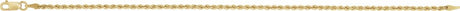 14K Yellow Gold 1.85 mm Rope 7" Chain