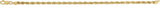 14K Yellow Gold 3.9 mm Diamond-Cut Rope 7" Chain 