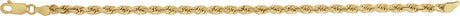 14K Yellow Gold 3.9 mm Diamond-Cut Rope 7" Chain 