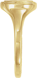 10K Yellow Gold 10x8 mm Oval Vintage-Inspired Signet Ring