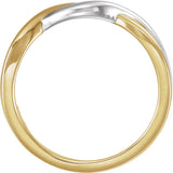 14K Yellow/White Gold Twisted Band Size 7