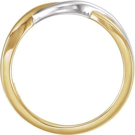 14K Yellow/White Gold Twisted Band Size 7