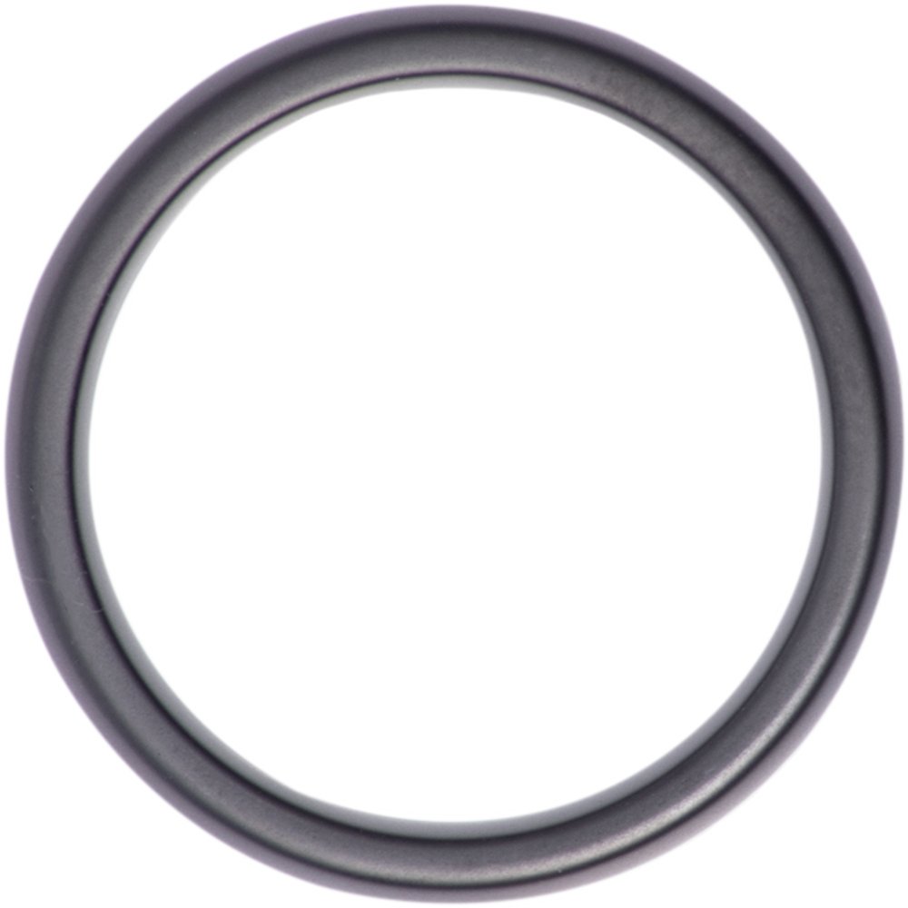 Zirconium 6 mm Crushed Megalodon, Meteorite & 14K Yellow Gold Inlay Comfort-Fit Flat Band Size 9