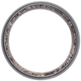 Zirconium 6 mm Elk Antler Interior Sleeve Comfort-Fit Half-Round Band with Matte Finish Size 10