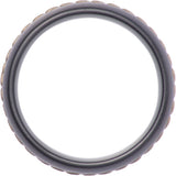 Black Ceramic & 14K Yellow Gold 8 mm Rope Inlay Comfort-Fit Half-Round Band with Satin Finish Size 8