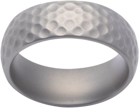 Cobalt 8 mm Golf Ball Texture Comfort-Fit Dome Band with Matte Finish Size 8