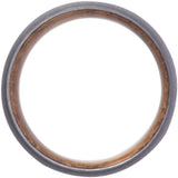 Cobalt 8 mm Whiskey Barrel Wood Interior Sleeve Comfort-Fit Half-Round Band Size 8