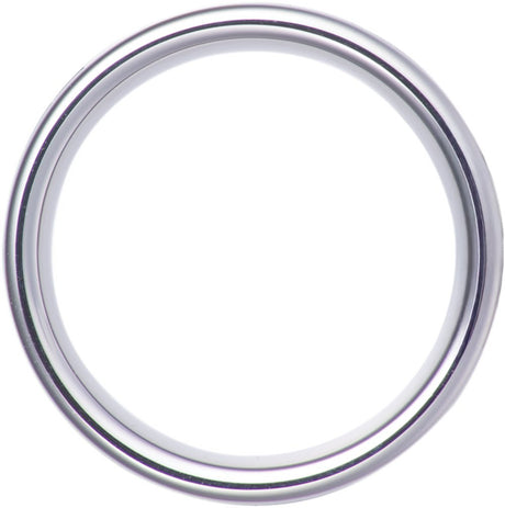 Tungsten 8 mm Crushed Red Dino Inlay Comfort-Fit Beveled-Edge Band with Satin Finish Size 9