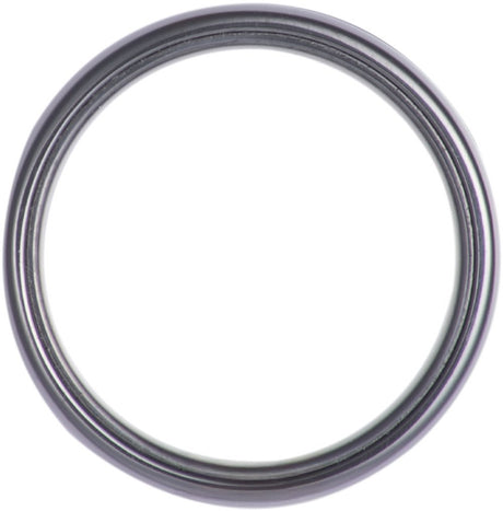 Zirconium 8 mm Spinner Inlay Comfort-Fit Half-Round Band Size 8