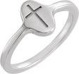 Sterling Silver Cross Signet Ring