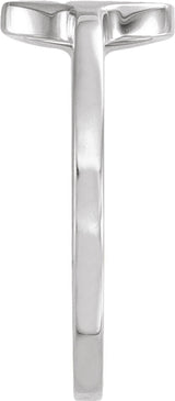 Sterling Silver Cross Signet Ring