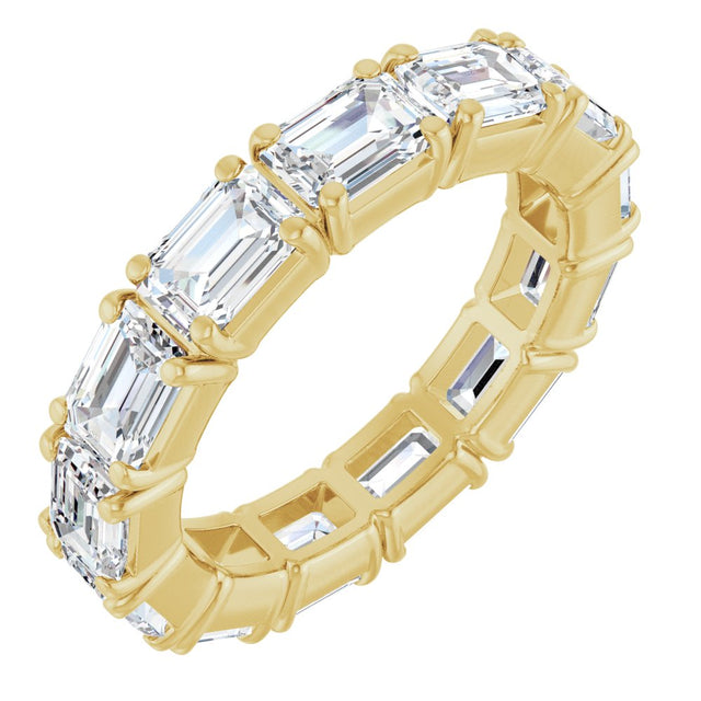 14K Yellow Gold 5 CTW Lab-Grown Diamond Eternity Band Size 6