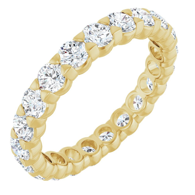 14K Yellow 1 5/8 CTW Lab-Grown Diamond Eternity Band Size 5