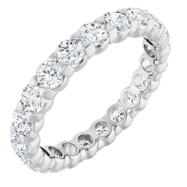 14K White 1 5/8 CTW Lab-Grown Diamond Eternity Band Size 5
