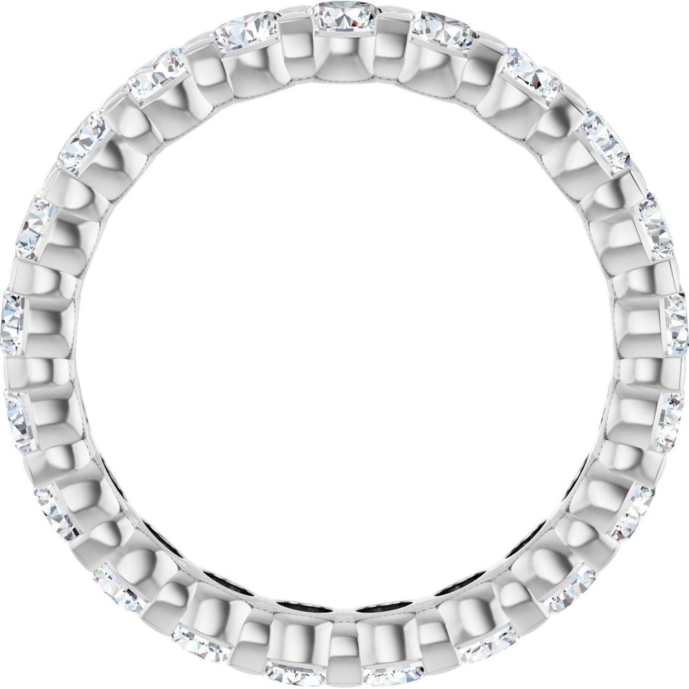 14K White 1 5/8 CTW Lab-Grown Diamond Eternity Band Size 5
