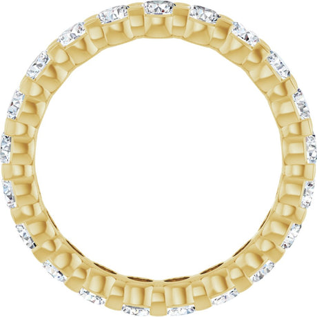 14K Yellow 1 5/8 CTW Lab-Grown Diamond Eternity Band Size 5