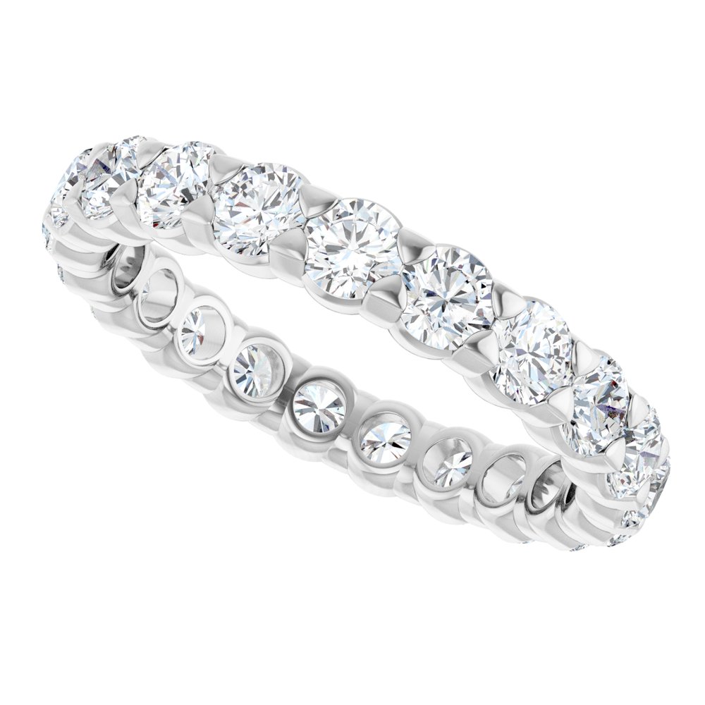14K White 1 5/8 CTW Lab-Grown Diamond Eternity Band Size 5