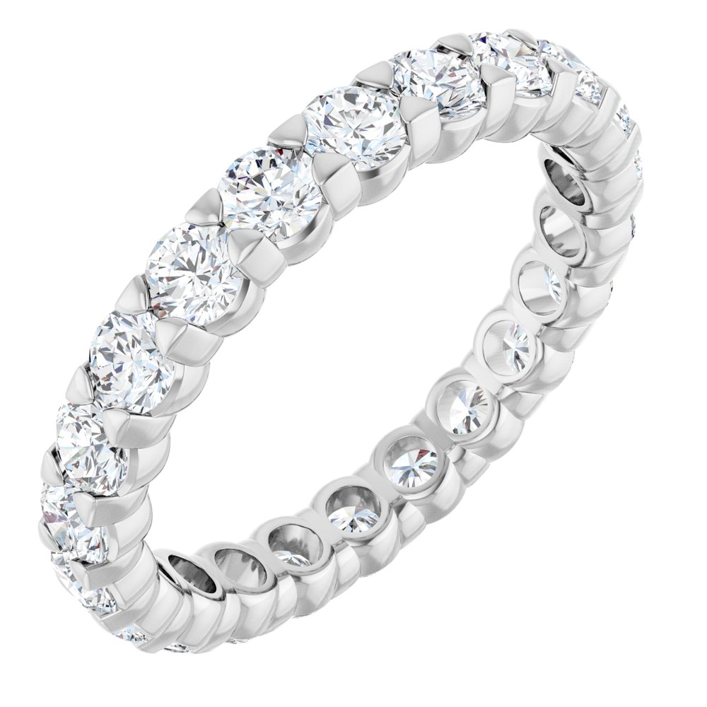 14K White 1 3/4 CTW Lab-Grown Diamond Eternity Band Size 6
