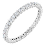 14K White Gold 3/8 CTW Lab-Grown Diamond Eternity Band Size 4.5