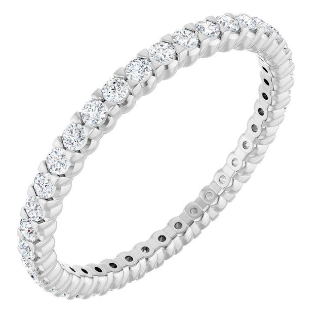 14K White Gold 3/8 CTW Lab-Grown Diamond Eternity Band Size 4.5