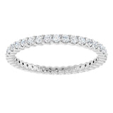 14K White Gold 3/8 CTW Lab-Grown Diamond Eternity Band Size 4.5