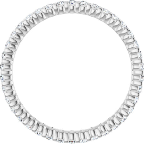 14K White Gold 3/8 CTW Lab-Grown Diamond Eternity Band Size 4.5