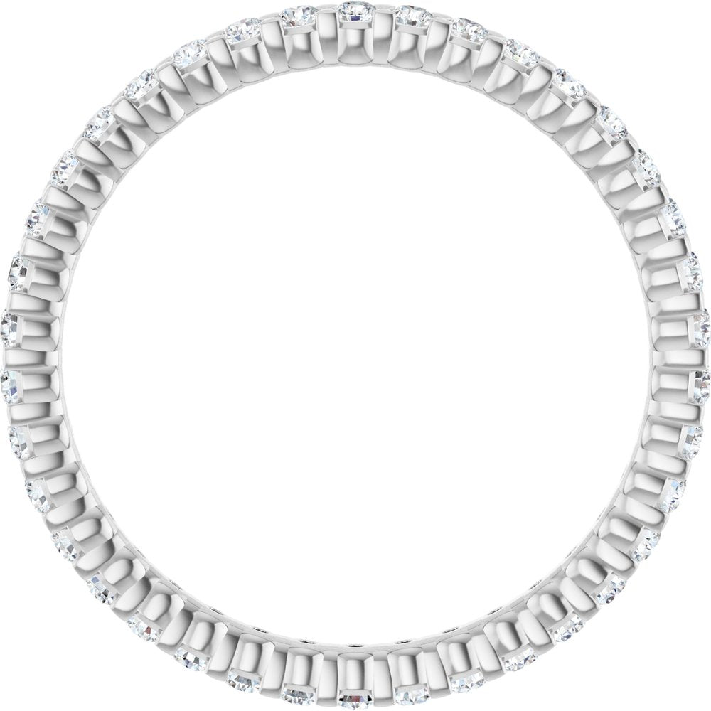 14K White Gold 3/8 CTW Lab-Grown Diamond Eternity Band Size 4.5