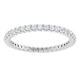 14K White Gold 3/8 CTW Lab-Grown Diamond Eternity Band Size 5