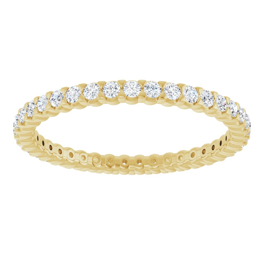 14K Yellow Gold 3/8 CTW Lab-Grown Diamond Eternity Band Size 5