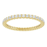 14K Yellow Gold 3/8 CTW Lab-Grown Diamond Eternity Band Size 5