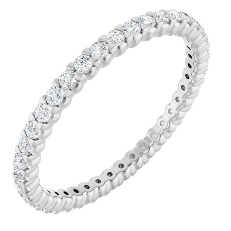 14K White Gold 3/8 CTW Lab-Grown Diamond Eternity Band Size 5