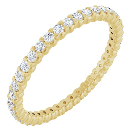 14K Yellow Gold 3/8 CTW Lab-Grown Diamond Eternity Band Size 5