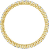 14K Yellow Gold 3/8 CTW Lab-Grown Diamond Eternity Band Size 5
